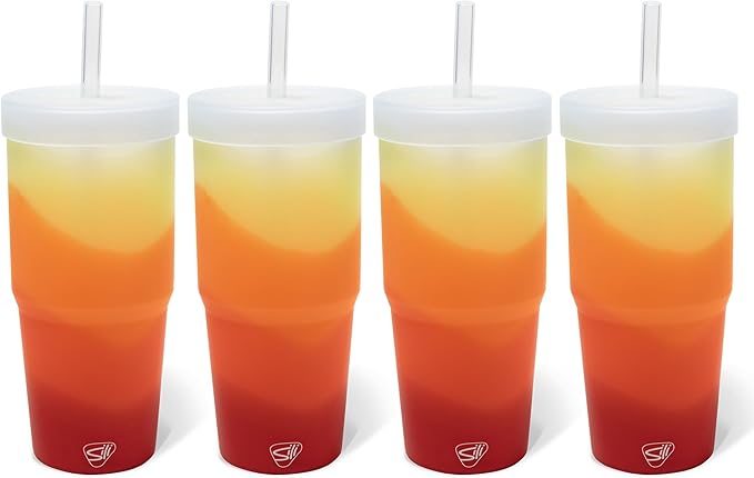 Silipint: 32oz Silicone Straw Tumbler, Unbreakable, Dishwasher Safe by Silipint