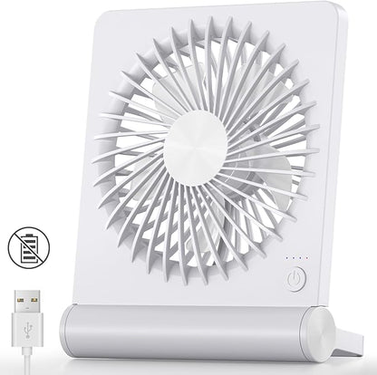 Koonie USB Fan, Strong Wind Quiet Small Desk Fan 220° Tilt Folding 3 Speeds by Koonie