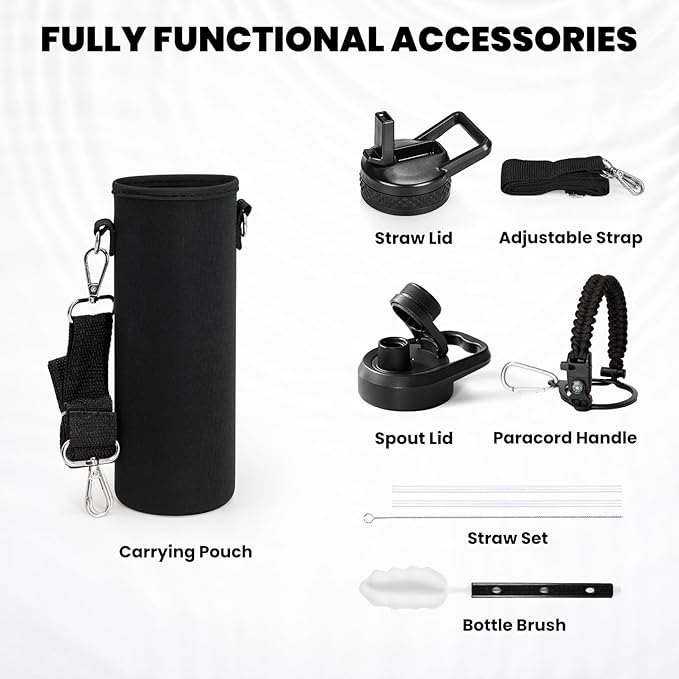 RAYMYLO Insulated Water Bottle 24oz, Triple Wall Vacuum Stainless Steel - Image 6