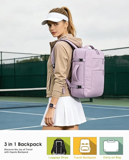 Capolo Travel Backpack for Women Men Waterproof Laptop Backpack Airlines - Image 2