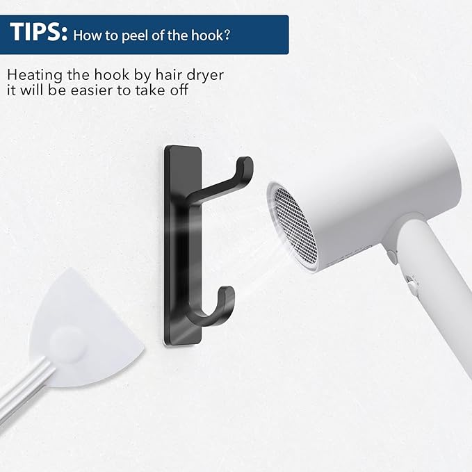pickpiff Wall Hooks for Coat and Towel: 13LB Strong Adhesive Door Hanger Stick - Image 7