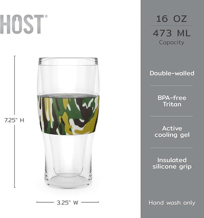 Host FREEZE Beer Glasses, Frozen Beer Mugs, Freezable Pint Glass Set, Insulated - Image 3