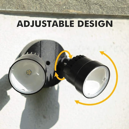 LUTEC 2 Packs P6221B 2000 Lumen 18 Watt 28 LED Dual-Head Flood Light Outdoor - Image 7