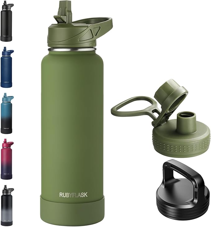 RUBYFLASK 40oz Insulated Water Bottle by RUBYFLASK