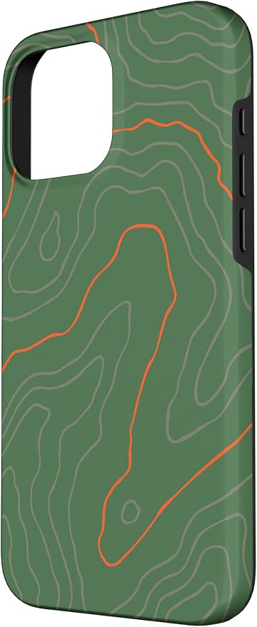 Backcountry Topo Guide Orange Lines Topographical Map Case - Image 2