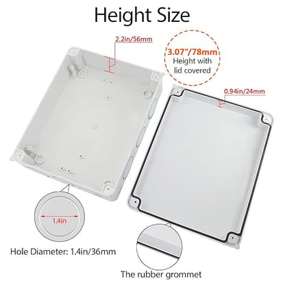 LeMotech Junction Box, Electrical Box IP65 Water Resistant Dustproof ABS - Image 5