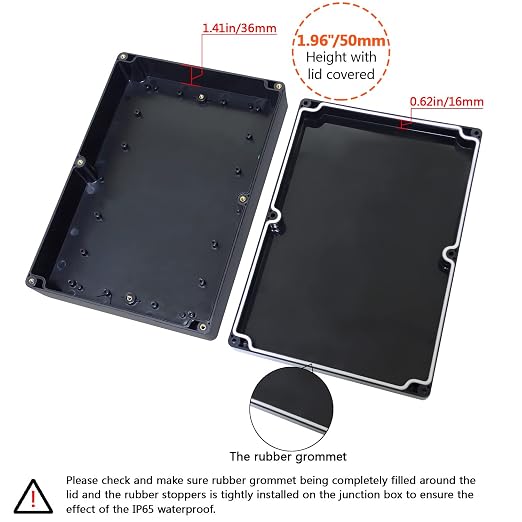 LeMotech Electrical Box ABS Plastic Project Box IP65 Waterproof Junction Box - Image 4