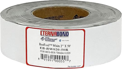 EternaBond RoofSeal White 2" x50' MicroSealant UV Stable RV Roof Seal Repair by ETERNABOND