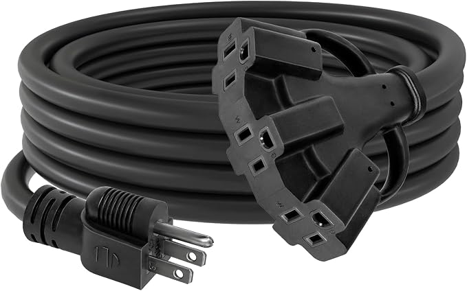 2FT 12/3 Outdoor Extension Cord by AHSGMK
