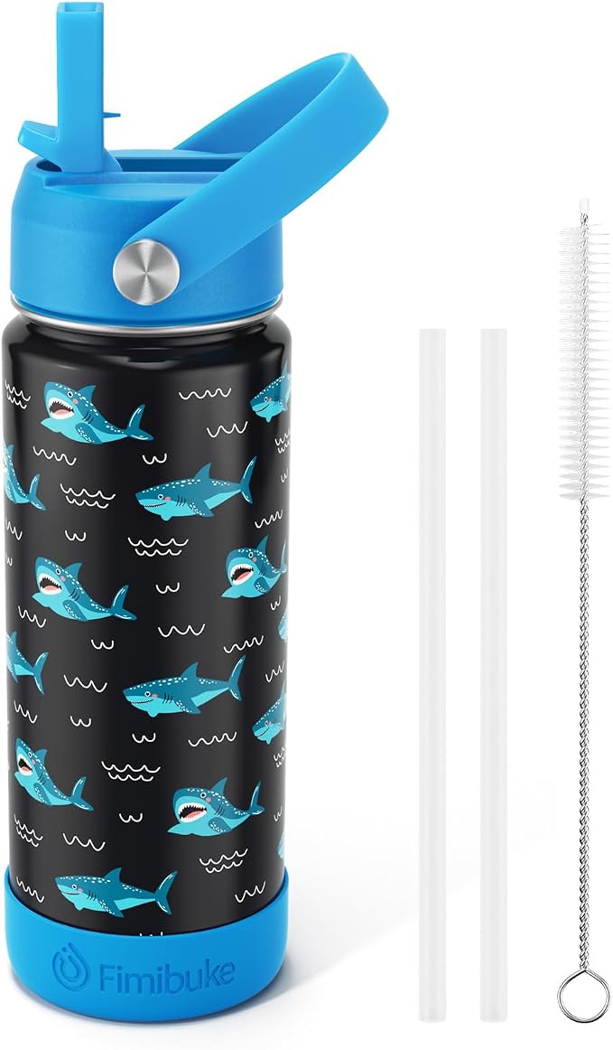Fimibuke Kids Insulated Water Bottle, 18oz BPA FREE 18/8 Stainless Steel Kids by Fimibuke