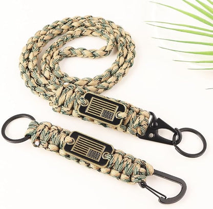 2pcs Heavy Duty Braided Paracord Lanyard Keychains - Image 9