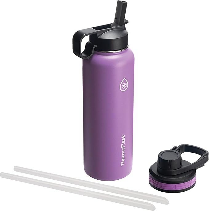 ThermoFlask 40 oz Double Wall Vacuum Insulated Stainless Steel Water Bottle by ThermoFlask