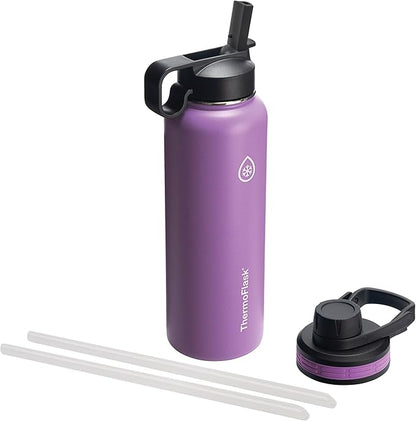 ThermoFlask 40 oz Double Wall Vacuum Insulated Stainless Steel Water Bottle by ThermoFlask