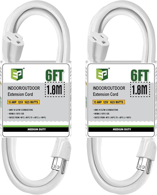 EP 2 Pack 6 Ft Outdoor Extension Cord by ENERGYPRO