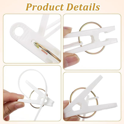 15 Pack Laundry Hooks with Rope, Windproof Drying Rack Accessories - Image 3
