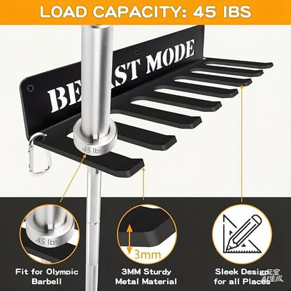 Gym Home Rack 8 Hook Heavy-Duty Wall-mounted Organizer Multi-Purpose Workout - Image 6
