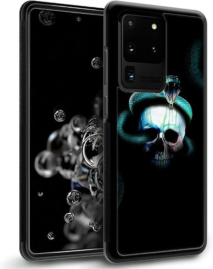 for Samsung Galaxy S20 Ultra Case, Skeleton Winding Snake Pattern Graphic - Image 2