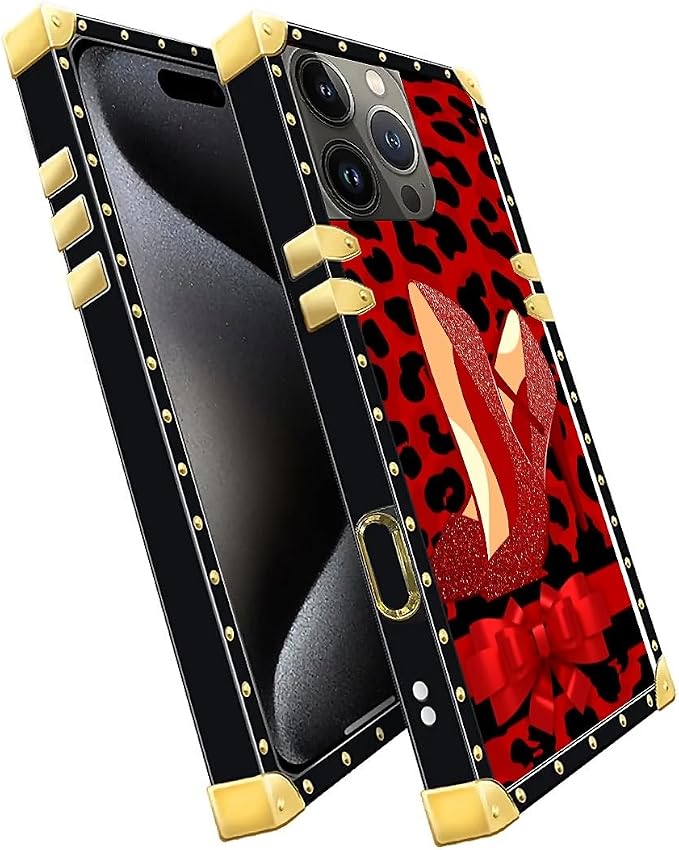 Compatible with iPhone 16 Pro Max Case, Elegant High Heels Luxury Golden - Image 3