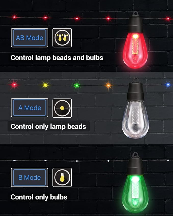 Lightdot 96FT Outdoor RGB String Lights, Dimmable Color Changing Waterproof LED - Image 5