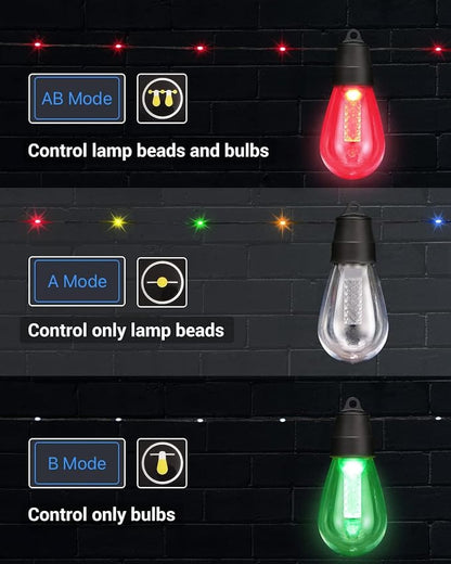 Lightdot 96FT Outdoor RGB String Lights, Dimmable Color Changing Waterproof LED - Image 5