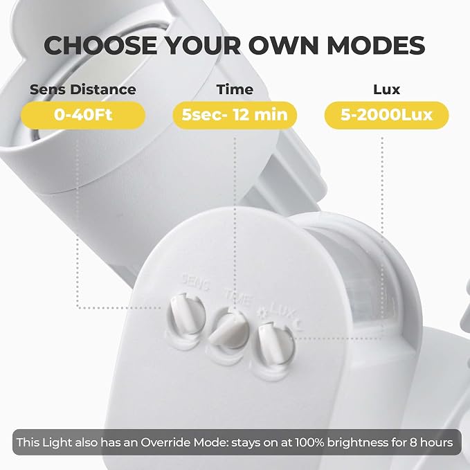 LED Motion Sensor Outdoor Lights, 34W 3500LM 5000K Daylight, IP65 Waterproof - Image 5