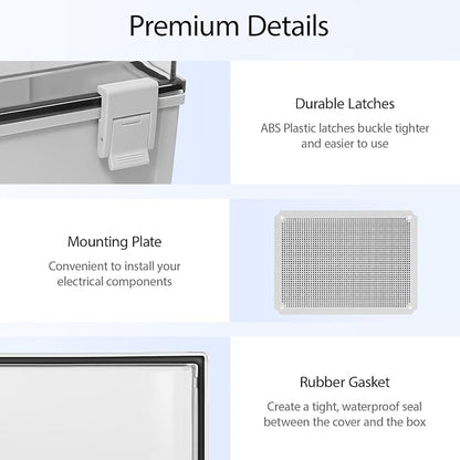Electrical Box IP65 Waterproof ABS Plastic Enclosure Outdoor and Indoor Project - Image 4