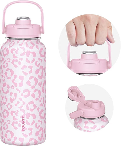 TOURIT 32 oz Insulated Water Bottle, Stainless Steel Sports Water Bottles by TOURIT