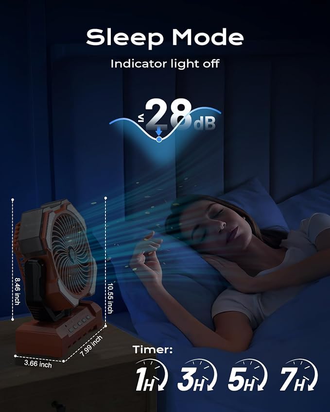 Misting Fan, Portable Camping Fans - Image 5