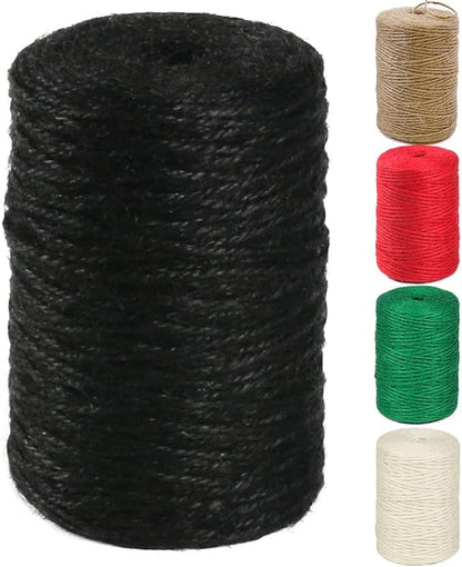 PerkHomy Natural Jute Twine 600 Feet Long Colored Twine Rope by PerkHomy