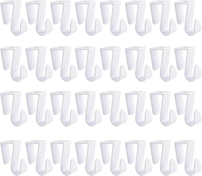 32Pcs Over Cabinet Door Hooks Plastic Over The Door Single Hook Space-Saving by UFURMATE
