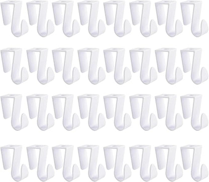 32Pcs Over Cabinet Door Hooks Plastic Over The Door Single Hook Space-Saving by UFURMATE