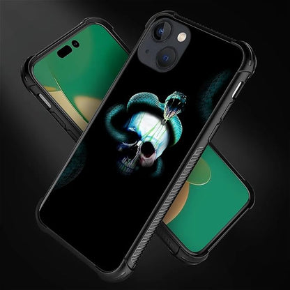 for iPhone 13 Case, Skeleton Winding Snake Pattern Graphic Design Girl Boy Soft - Image 5