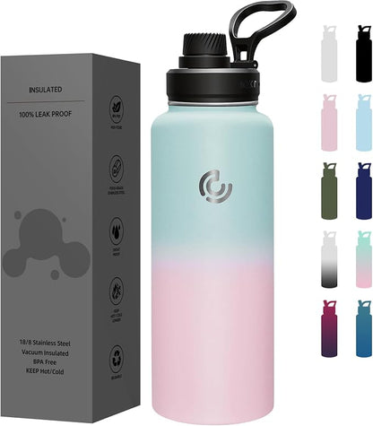 Sports Water Bottle 40oz, Insulated Water Bottle by coktik