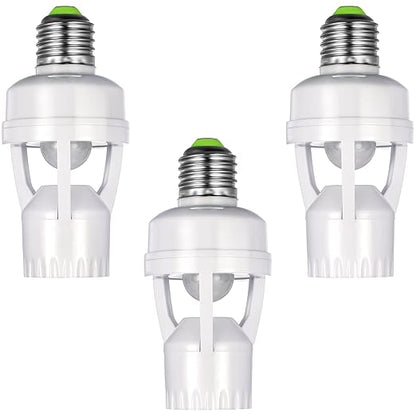 Hortsun 3 Pieces Hortsun Motion Sensor Light Socket Smart Screw in Light Bulb by Hortsun