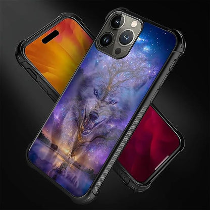 for iPhone 16 Pro Max Case, Wolves in The Woods Pattern Graphic Design Girl Boy - Image 4
