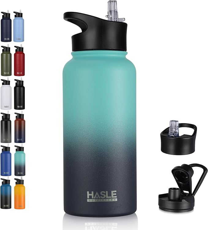 HASLE OUTFITTERS 32 oz Insulated Water Bottle Stainless Steel Double Walled by HASLEOUTFITTERS