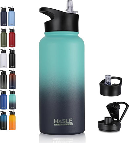 HASLE OUTFITTERS 32 oz Insulated Water Bottle Stainless Steel Double Walled by HASLEOUTFITTERS