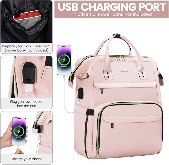 LOVEVOOK Laptop Backpack for Women, 17 Inch Professional Womens Travel Backpack - Image 3