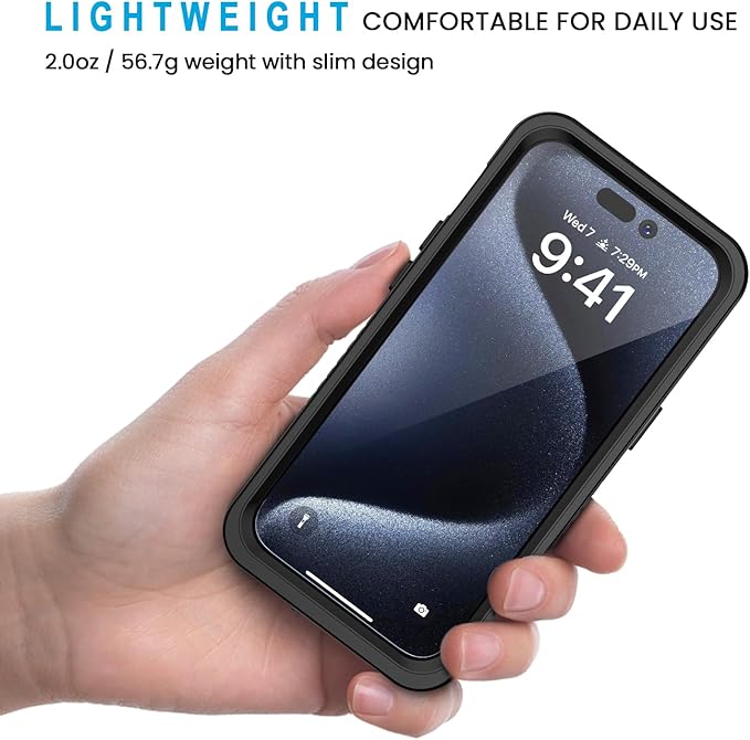 Lanhiem for iPhone 15 Pro Case, IP68 Waterproof Dustproof Shockproof Case - Image 4