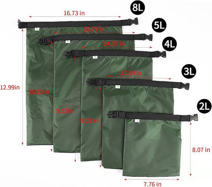 Dry Bags Waterproof Set, 5 Packs Ultralight Waterproof Bags Small Stuff Sack - Image 7