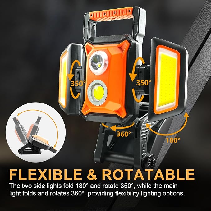 Tresda 4000LM LED Work Light Rechargeable - Image 5