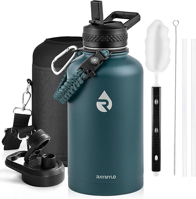 RAYMYLO Insulated Water Bottle 64 oz, Triple Wall Vacuum Stainless Steel by RAYMYLO