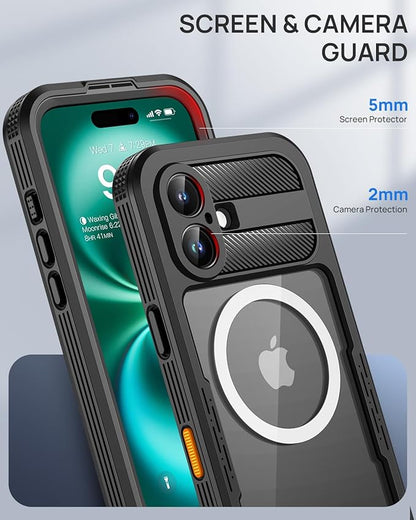 Lanhiem Magnetic Case for iPhone 16 Plus, IP68 Waterproof Dustproof Phone Case - Image 7