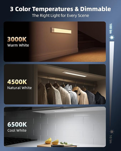 Under Cabinet Lighting, 12inch Rechargeable Motion Sensor Light Indoor - Image 4