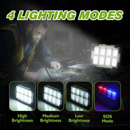 120W Solar Rechargeable Work Light, 144 LED 10000LM Led Work Light - Image 4