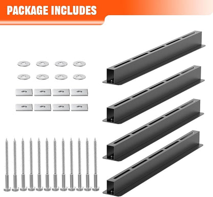 TORACK Garage Ceiling Bin Storage Rack, Overhead Tote Storage Rail System Heavy - Image 9