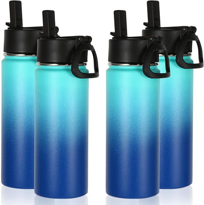Volhoply 18oz Insulated Water Bottle Bulk 4 Pack, Kids Stainless Steel Water by LiveFully%EF%BC%8CDrinkFreely%E2%80%94KeepGoingwithVolhoply%EF%BC%81