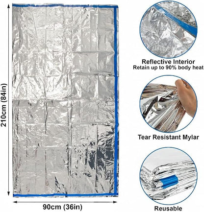 Mylar Emergency Thermal Blanket Sleeping Bag - Image 5