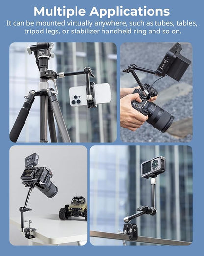 SmallRig Clamp w/ 1/4" and 3/8" Thread Holes, 9.8 Inches Adjustable Friction - Image 6