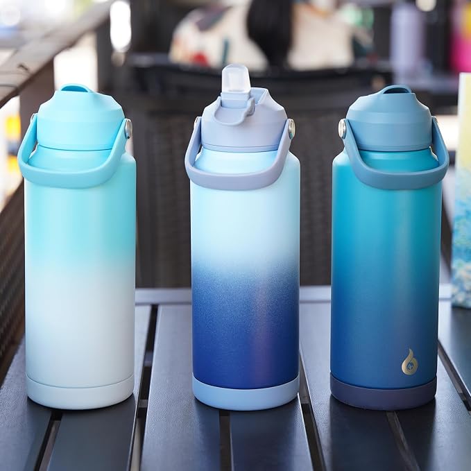 BJPKPK Water Bottle with Straw Lid, 24oz Vacuum Insulated Water Bottles - Image 7